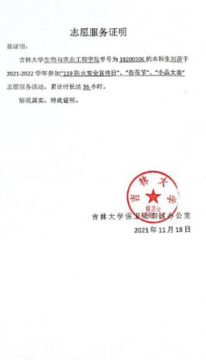 志愿服务证明 07