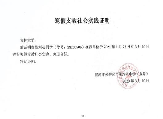 志愿服务证明 12